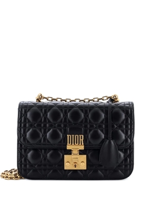 Christian Dior Pre-Owned Dioraddict Flap Bag Cannage Quilt Lambskin Medium shoulder bag - Black