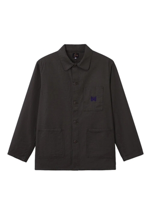 Needles embroidered-pocket cotton jacket - Black
