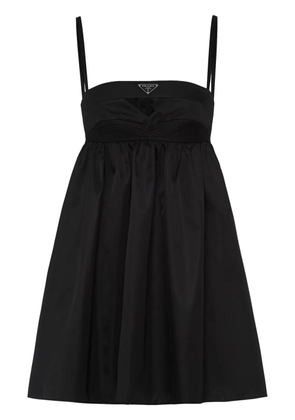 Prada Re-Nylon triangle-logo minidress - Black