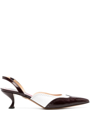 Thom Browne 70mm brogue-detailed slingback pumps - Red