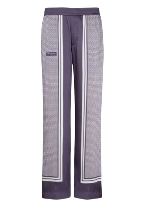 Balmain vertical-print straight-leg trousers - Purple