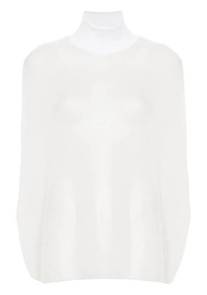 Fabiana Filippi open-knit high-neck top - White