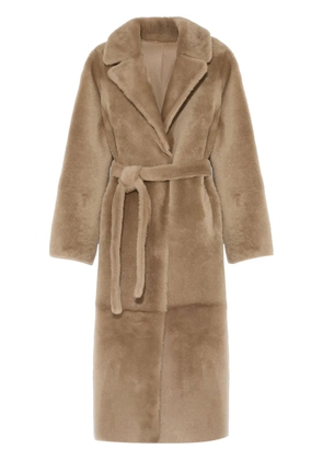 Yves Salomon shearling coat - Brown
