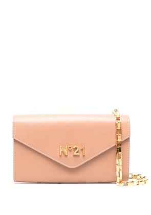 Nº21 logo-lettering leather shoulder bag - Neutrals