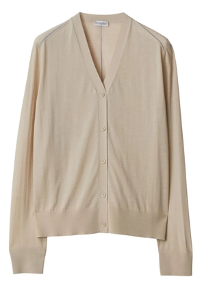 Burberry V-neck wool cardigan - Neutrals