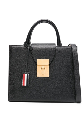 Thom Browne small Mr. Thom leather tote bag - Black