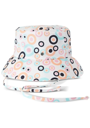 Maison Michel Angele graphic-print cotton bucket hat - White