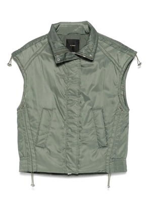 PINKO sleeveless zip-front gilet - Green