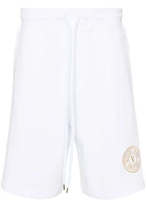 Versace Jeans Couture V-Emblem cotton track shorts - White