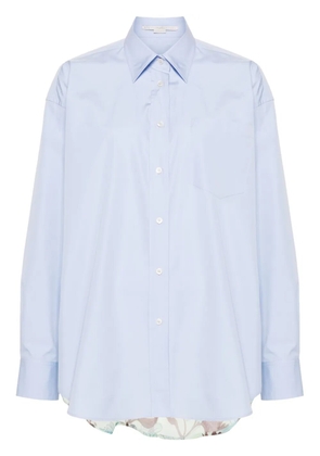 Stella McCartney straight-point collar panelled shirt - Blue