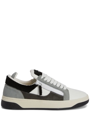 Giuseppe Zanotti GZ94 colour-block double-zip low-top sneakers - White