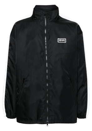 Kenzo logo-appliqué striped jacket - Black