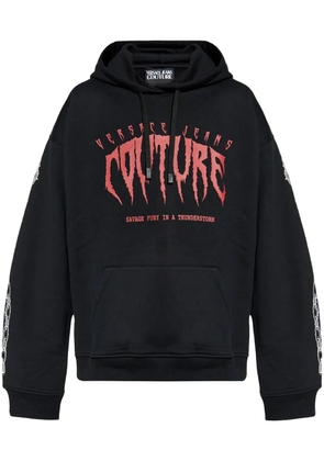 Versace Jeans Couture logo-print hoodie - Black