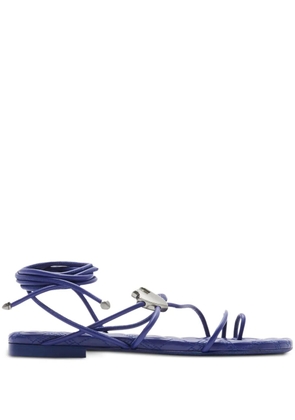 Burberry Ivy Shield leather sandals - Blue