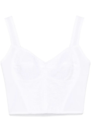 Dolce & Gabbana floral-lace top - White