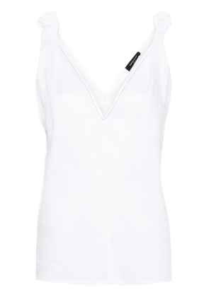 Fabiana Filippi V-neck linen blouse - White