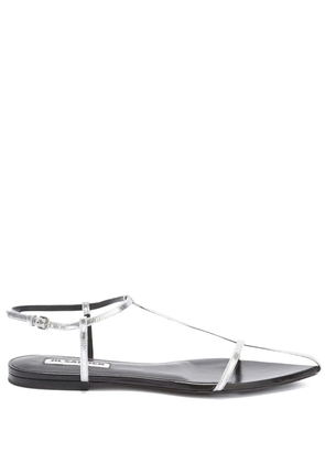 Jil Sander pointed open-toe leather sandals - Grey