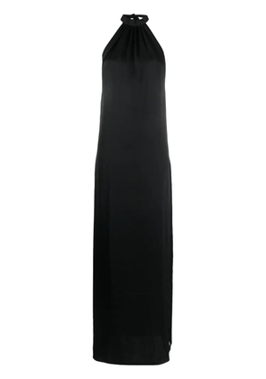 Maison Close open-back satin-weave dress - Black