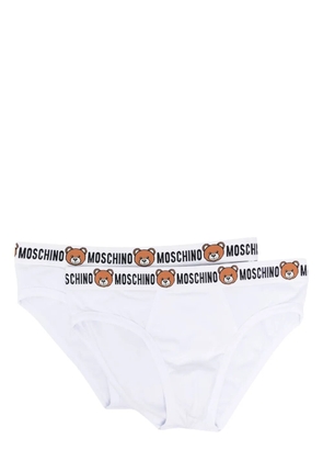 Moschino logo-waistband cotton briefs - White