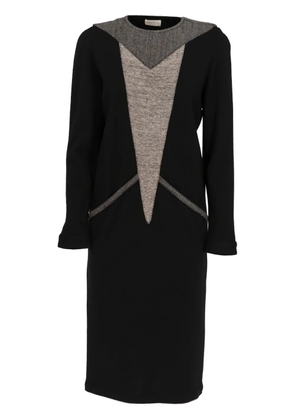 Versace Pre-Owned 1970s panelled dress - Black