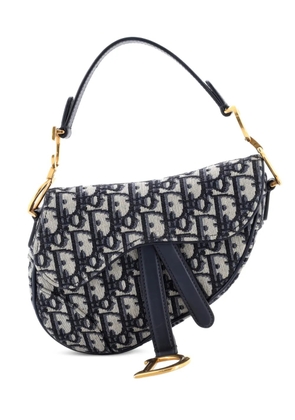 Christian Dior Pre-Owned Saddle Handbag Oblique Canvas Mini shoulder bag - Blue