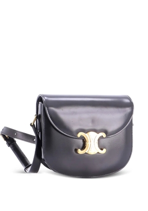Celine Pre-Owned Triomphe Besace Clea Flap Bag Leather shoulder bag - Black