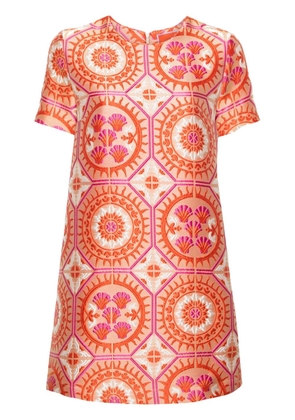 La DoubleJ Swing patterned-jacquard minidress - Neutrals