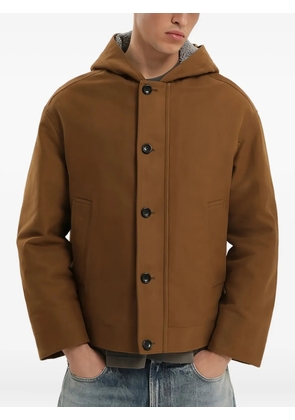 1989 STUDIO cropped hooded jacket - Brown