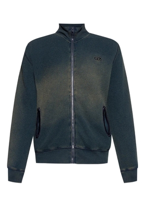 Diesel waffle-knit cardigan - Blue