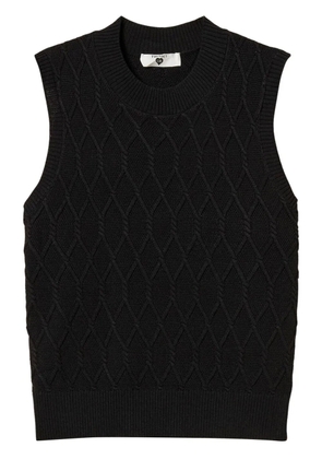 TWINSET lozenge-pattern tank top - Black