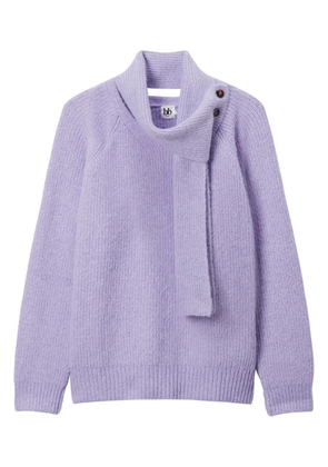 b+ab button roll-neck sweater - Purple