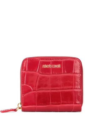 Roberto Cavalli embossed zip wallet - Red