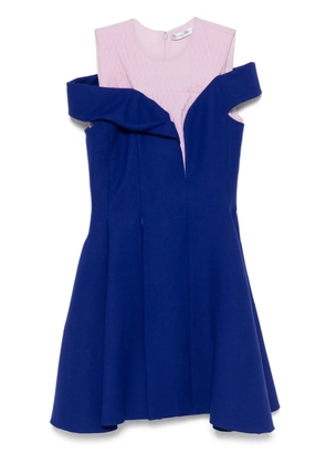 Christian Dior Pre-Owned 2014 layered mini dress - Blue