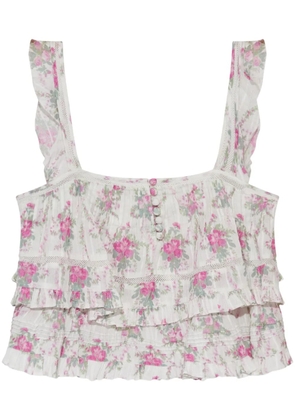 LoveShackFancy Novalee top - White