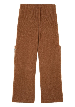 Alanui Finest Pants wide-leg knit trousers - Brown
