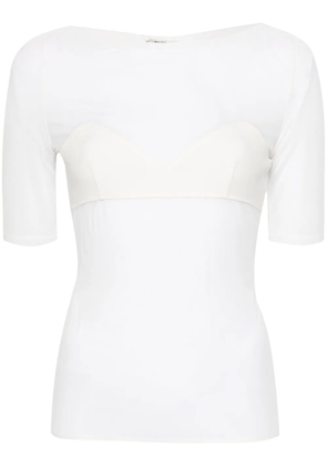 Nensi Dojaka triangle-bra jersey T-shirt - White