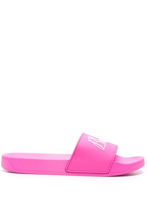 BLUE SKY INN logo-appliqué slides - Pink