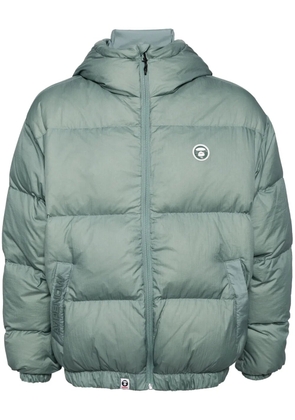 AAPE BY *A BATHING APE® logo-appliqué padded jacket - Green
