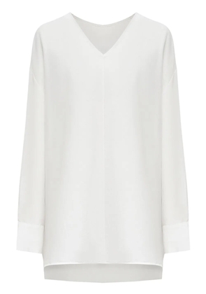 12 STOREEZ semi-sheer cotton-silk blend blouse - White