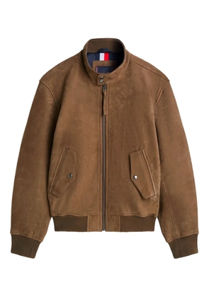 Tommy Hilfiger zipped leather jacket - Brown