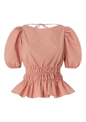 PINKO puffed-sleeve ruffled top