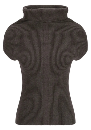 Rick Owens SL Crater knitted top - Brown