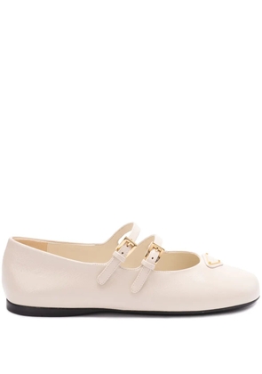 Prada leather ballet flats - Neutrals