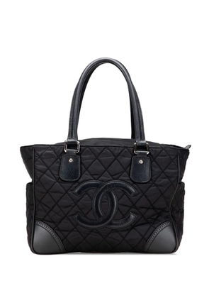 CHANEL Pre-Owned 2006-2008 Paris New York Quilted Nylon tote bag - Black