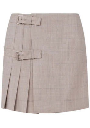 Moschino checked mini skirt - Neutrals