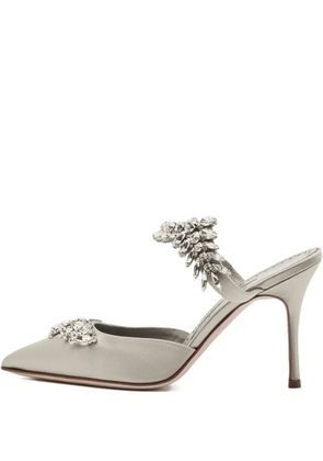Manolo Blahnik Lurum heeled mules - Grey