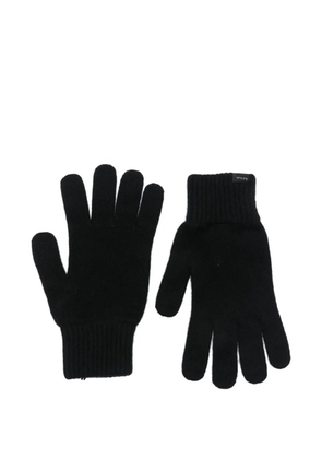 Paul Smith ribbed-trim gloves - Black
