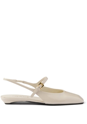 Prada leather slingback ballerinas - Neutrals