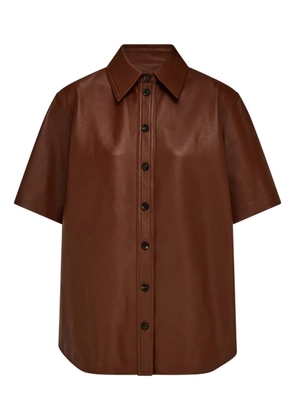Ferragamo nappa short-sleeve shirt - Brown