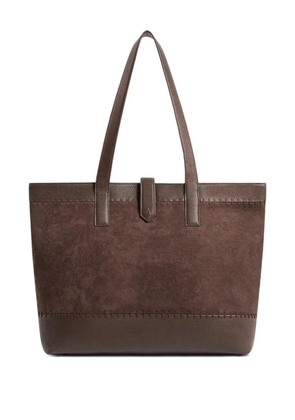 Manière De Voir Nicolas whipstitch-detail tote bag - Brown